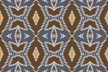 Motif ethnic handmade beautiful Ikat seamles.Ikat ethnic tribal, boho colors seamless wallpaper. Ethnic Ikat abstract background art.Illustration for greeting cards, printing and other design project.