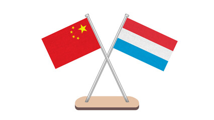 Luxembourg China Flag