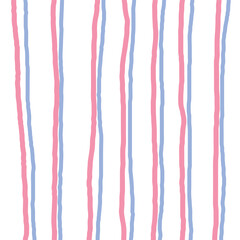 Vector hand drawn cute checkered pattern. Doodle Plaid geometrical simple texture. Crossing lines. Abstract cute delicate pattern ideal for fabric, textile, wallpaper