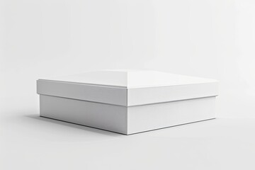 Blank White Box Mockup on Isolated White Background created with Generative AI