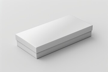Blank White Box Mockup on Isolated White Background created with Generative AI