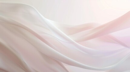 Obraz premium Soft White Fabric Draped in Gentle Folds Against a Pink Background