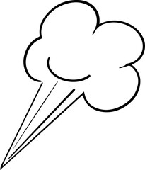 Comic speech bubble cloud with halftone, empty frame for text, boom or pow sound effects in pop art style. 