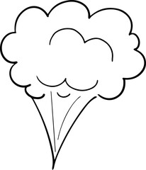 Comic speech bubble cloud with halftone, empty frame for text, boom or pow sound effects in pop art style. 