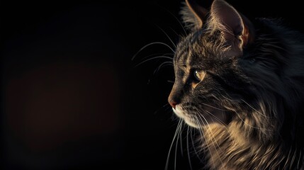 Naklejka premium Cat animal domestic animal pet feline : Generative AI