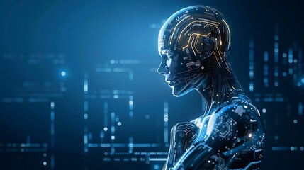 Data analysis of document ai artificial intelligence process with technology processor to planning business information data tech network corporate concept : Generative AI