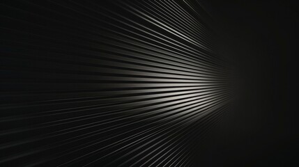 Black and White Abstract Lines Converging Into Light