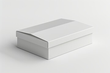 Naklejka premium Blank White Box Mockup on Isolated White Background created with Generative AI