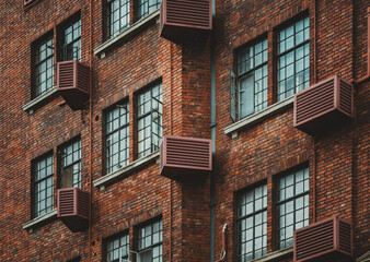 traditional building exterior facade close-up details in Shanghai, China