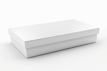 Blank White Box Mockup on Isolated White Background created with Generative AI