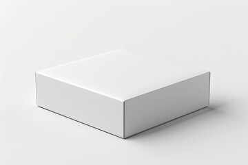 Fototapeta premium Blank White Box Mockup on Isolated White Background created with Generative AI