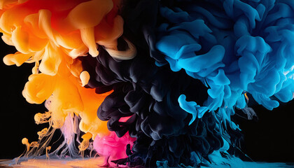 Obraz premium colorful ink flow wallpaper