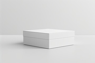 Blank White Box Mockup on Isolated White Background created with Generative AI