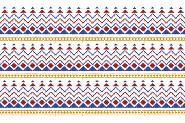 Beautiful Ethnic abstract ikat art. Seamless Kasuri pattern in tribal, folk embroidery, Aztec geometric art ornament print. Design for carpet, wallpaper, clothing, wrapping, fabric,Cover design africa