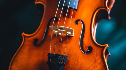 closeup of a violin