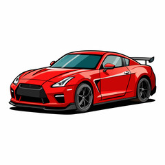 Fototapeta premium red sports car