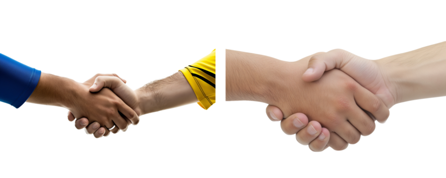 fair play, handshake between two athlete people
