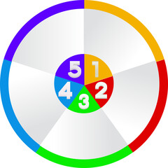 5 steps business infographics template