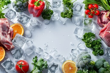 Fresh Ingredients Ready for Freezing