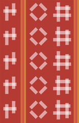 沖縄の染物の模様をイメージしたイラスト素材