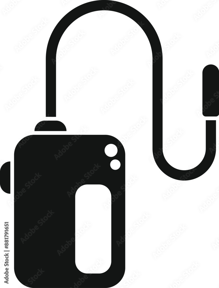 Poster electronic cigarette device icon in simple style on a white background