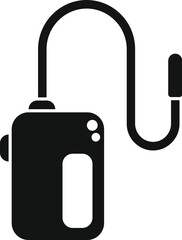 Electronic cigarette device icon in simple style on a white background