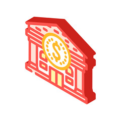 skyscraper bank building isometric icon vector. skyscraper bank building sign. isolated symbol illustration