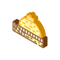 Naklejka premium stupa monument buddhism isometric icon vector. stupa monument buddhism sign. isolated symbol illustration