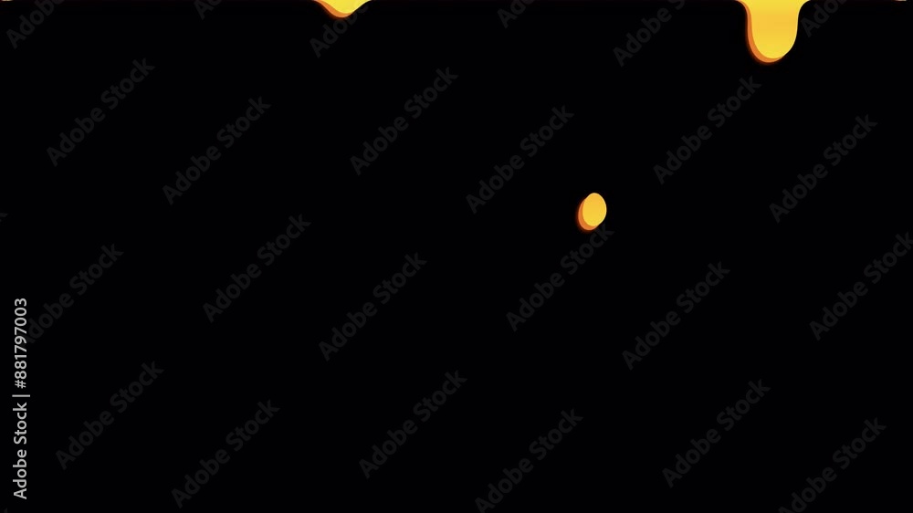 Poster melted honey dripping animation. dessert background with melted honey. dripping honey. motion graphi