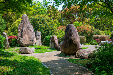 stone statue in the park