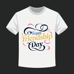 Happy Friendship Day typography t-shirt design illustration