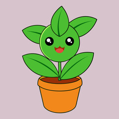 plant icon vector art illustration