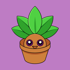plant icon vector art illustration