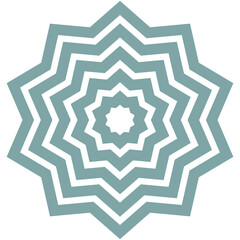 Geometric circular element with concentric, radial, radiating lines. Abstract background with concentric, Geometric element. Geometric pattern in the form of a star.