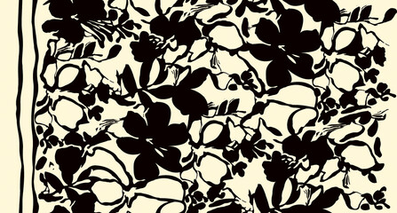 Seamless retro floral pattern.summer colors