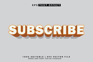 Subscribe editable 3d text effect