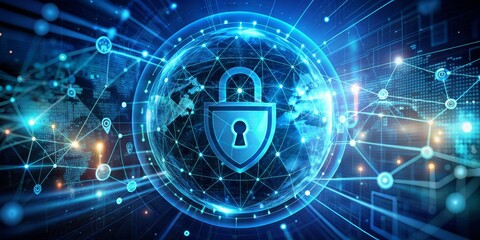 Cyber security and information or network protection. Future technology web services for business, Data protection technology. Online internet access cyber attack and business data privacy