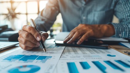 A friendly advisor helping a client understand complex financial reports