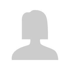 Vector flat illustration in grayscale. Avatar, user profile, person icon, gender neutral silhouette, profile picture. Suitable for social media profiles, icons, screensavers and as a template.