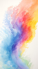 Fototapeta premium Digital rainbow colors watercolor curves abstract graphic poster mobile phone background