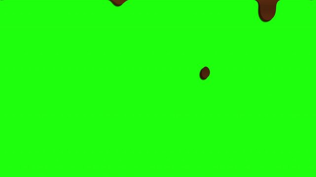 Chocolate ice cream melted animation. Cream melted animation. Sweet ice cream flowing down. Motion graphic. 4K animation