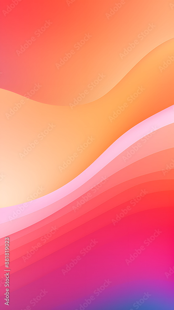 Aufkleber digital colorful wavy gradient curve abstract graphic poster mobile phone background
