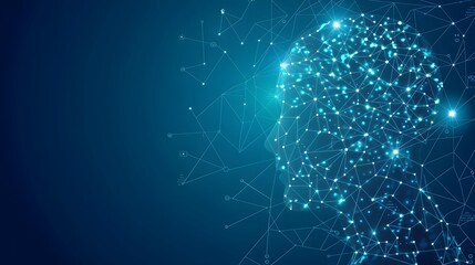 Fototapeta premium Artificial intelligence brain power research tech market with representing ai innovation technology.