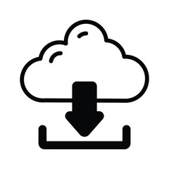 Ready to use icon of cloud download in editable style, up for premium use