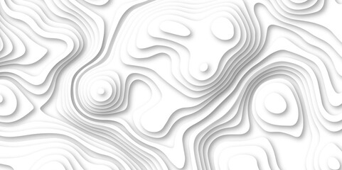 Fototapeta premium Abstract white color papercut realistic decoration texture design. modern white 3d luxury papercut wave line pattern background. geometry wallpaper, banner, poster vector illustration .