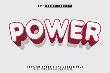Power text with a white background
