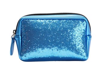 A Blue Glitter Pencil Case.