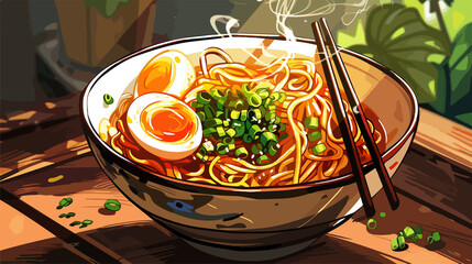 funny ramen cartoon character