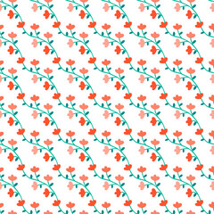 Free vector flat design small flowers pattern