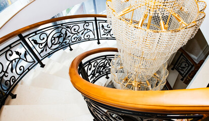 European architectural style spiral staircase